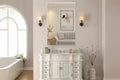 Modern White Frame Bathroom Mirror: Oversized, Aluminum, Wall Mounted, Vertical/Horizontal