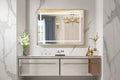 LED Bathroom Beveled Mirror: 3000-6000K Gradient Lighting, Dual-Sided Illumination, 3 Color Modes, IP54 Anti-Fog, Wall?Mountable
