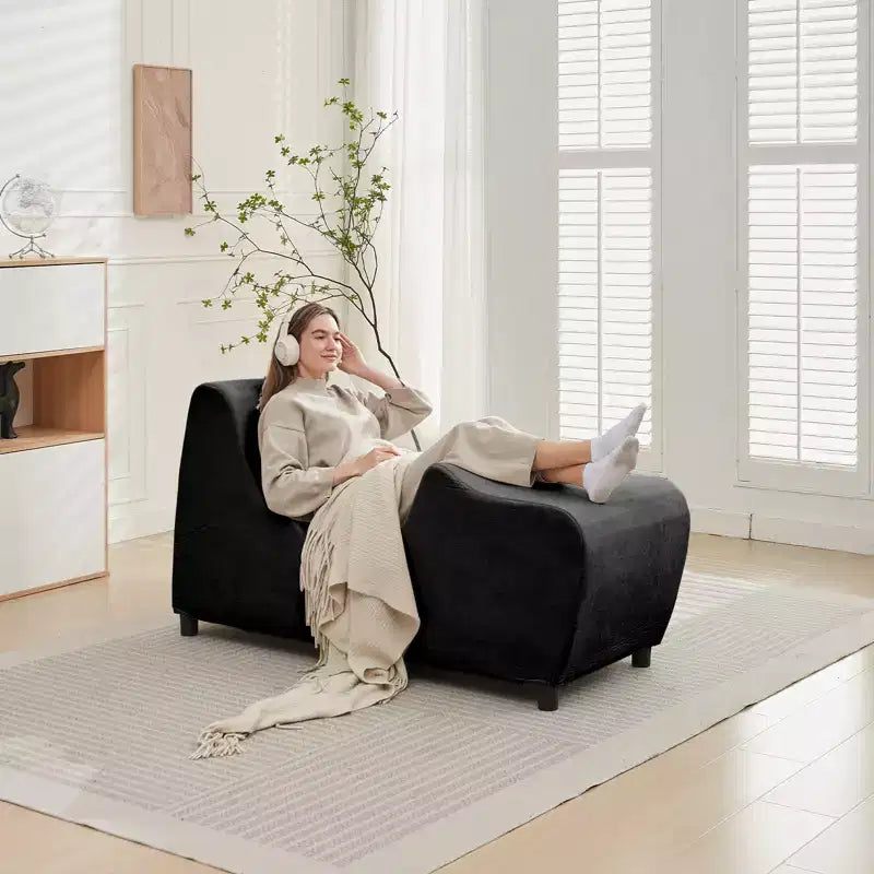 Sedia lunga per yoga in velluto per adulti, sedia da stretching e relax per interni