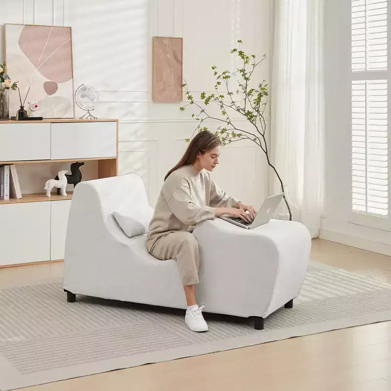 Sedia lunga per yoga in velluto per adulti, sedia da stretching e relax per interni