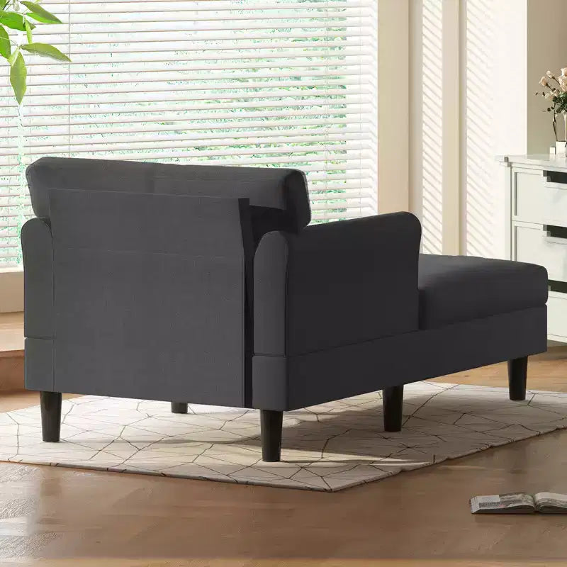 Divano Chaise Longue da 37 pollici in velluto ghiaccio per soggiorno e camera da letto