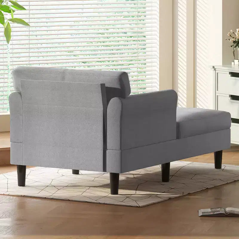Divano Chaise Longue da 37 pollici in velluto ghiaccio per soggiorno e camera da letto