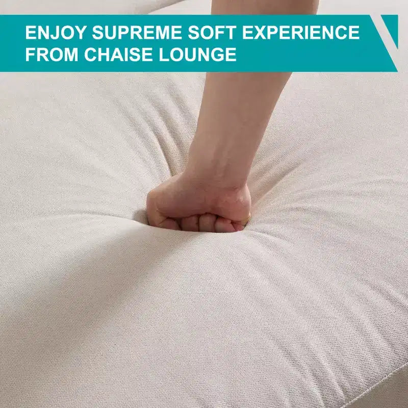 Divano Chaise Longue da 37 pollici in velluto ghiaccio per soggiorno e camera da letto