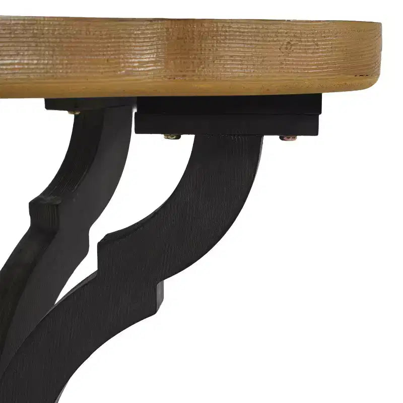 Tavolino d'appoggio vintage in legno massello a forma di clessidra per soggiorno