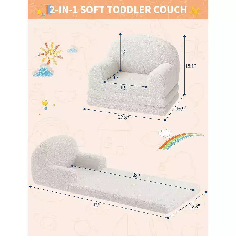 Divano pieghevole per bambini, comoda sedia e lettino prendisole per la lettura, sala giochi, divano per ragazzi e ragazze, regalo di compleanno