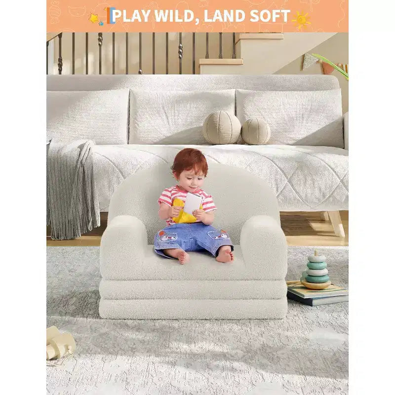 Divano pieghevole per bambini, comoda sedia e lettino prendisole per la lettura, sala giochi, divano per ragazzi e ragazze, regalo di compleanno