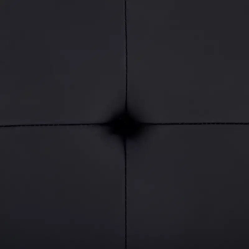 Poggiapiedi Pouf Moderno Minimalista in Pelle PU, Poggiapiedi Accent Nero per Soggiorno