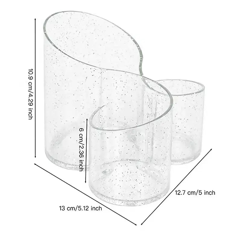 Morbido Silicone Elastico, Stampo 3 in 1 a Tre Scomparti con Superficie Liscia Integrata, Adatto per Portapenne a Inclusione Floreale Fai-da-te, Scatola Portaoggetti, Espositore