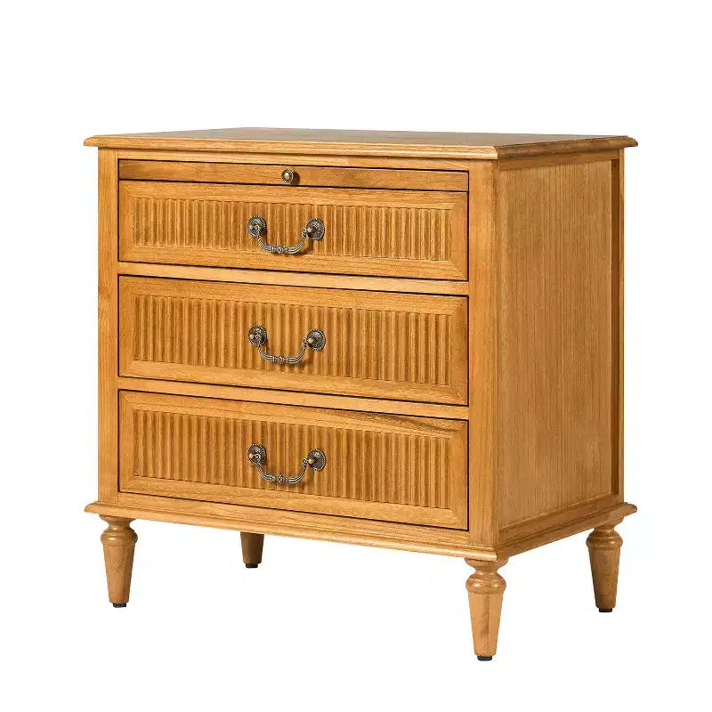 Joah 3-Drawer End Table with Built-In Outlet|ARTFUL LIVING DESIGNS