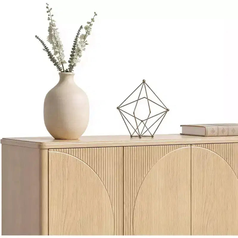Credenza a buffet in rovere da 59 pollici, madia moderna con ante per sala da pranzo e soggiorno, rovere chiaro