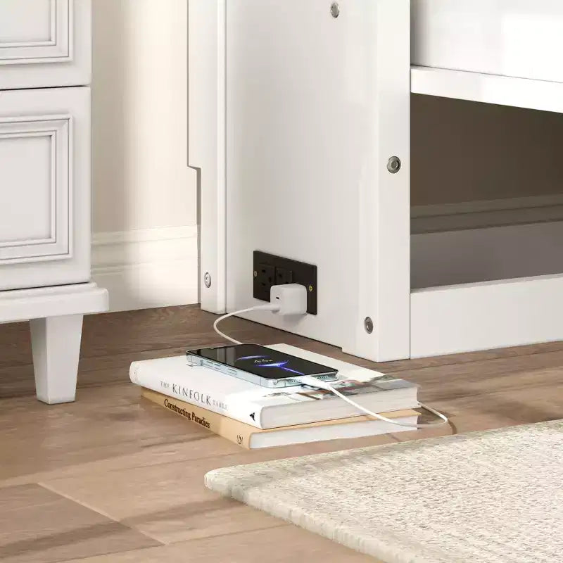 Letto a scomparsa singolo con mensole portaoggetti, letto a scomparsa singolo in legno con stazione di ricarica e cassetto, letto a cassettone pieghevole per camera degli ospiti