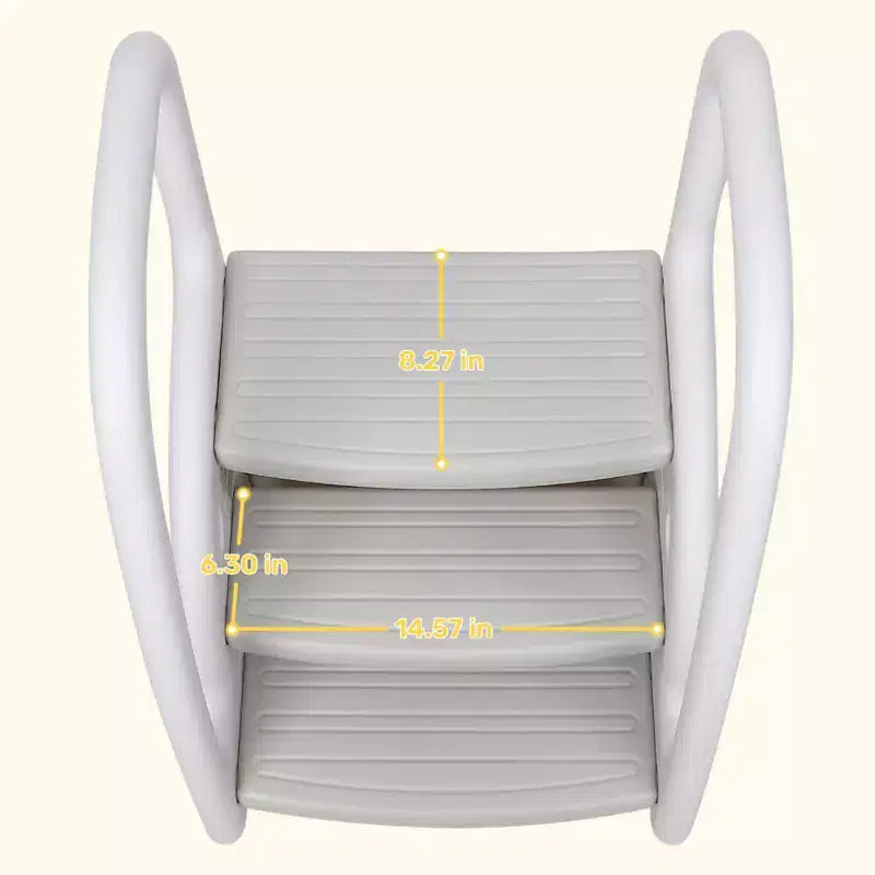 Sgabello a tre gradini per bambini per l'indipendenza – Sgabello per l'apprendimento a 3 gradini con maniglie e cuscinetti antiscivolo per lavandino, toilette e cucina, plastica facile da pulire (rosa)