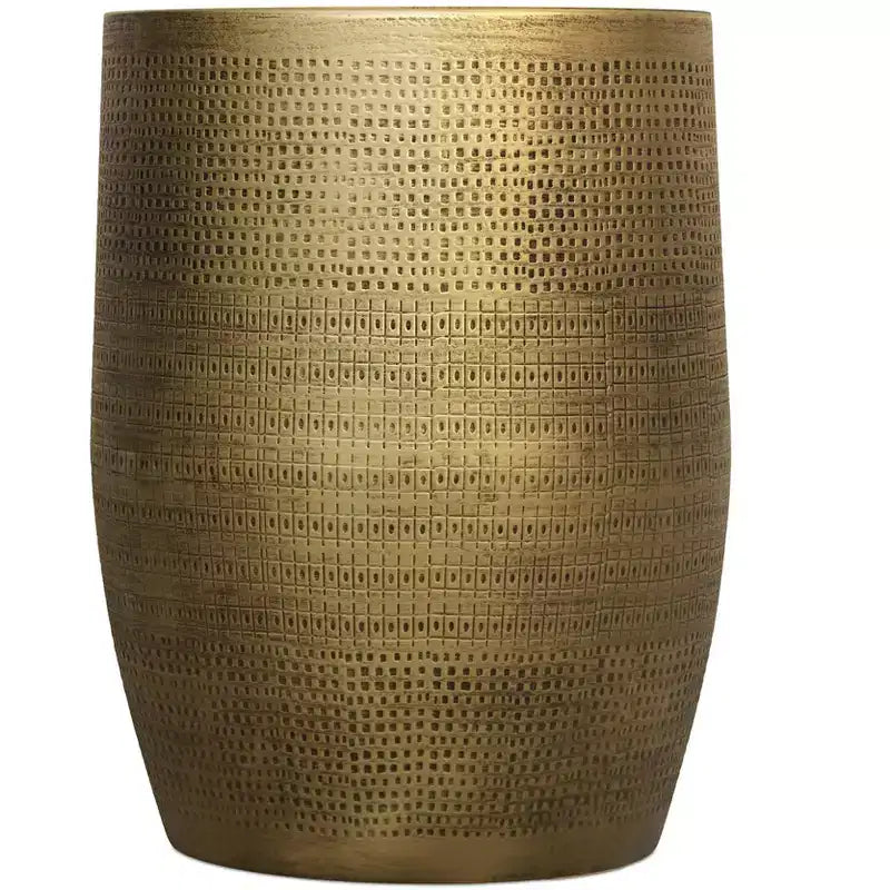 Tavolino d'appoggio in metallo da 15 pollici con motivo Boho Morse, completamente assemblato