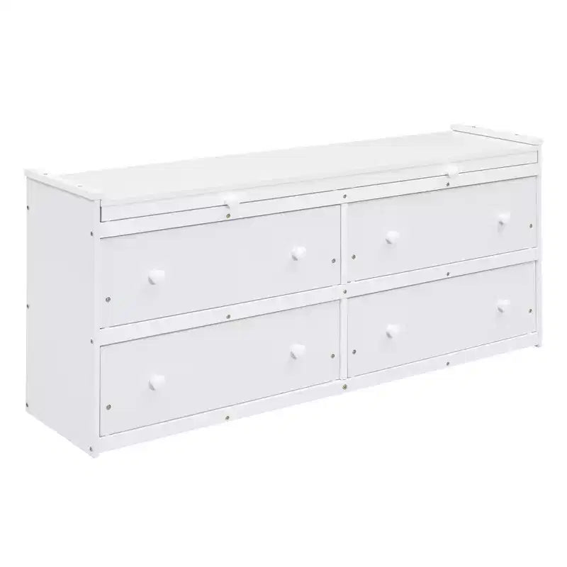 Letto basso con scrivania a scomparsa, telaio letto in legno salvaspazio con 4 cassetti e 4 ripiani