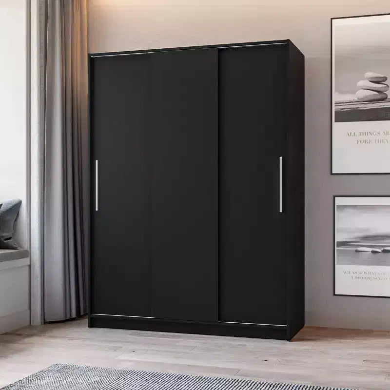 3 Sliding Door Clothing Armoire Wardrobe with Modern Design and Ample Storage
