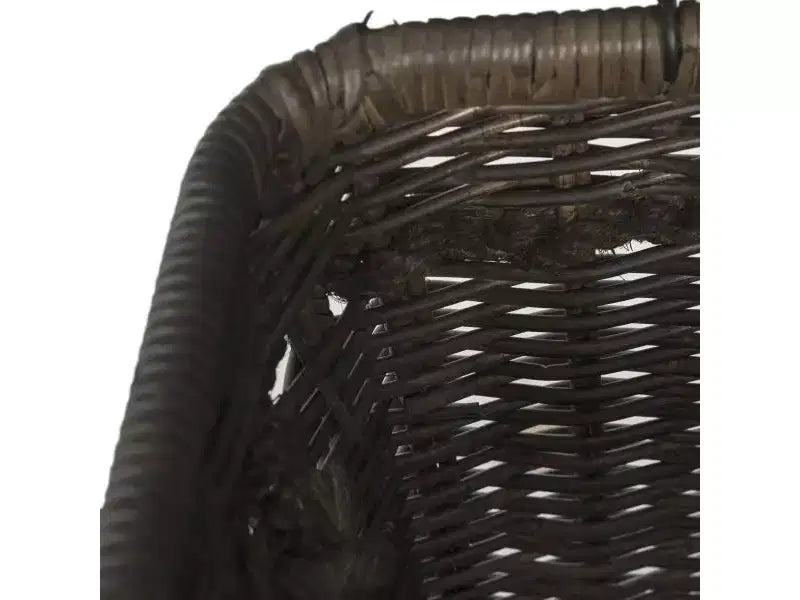 Cesta portabiancheria in vimini e rattan con coperchio e manici integrati, 159 litri